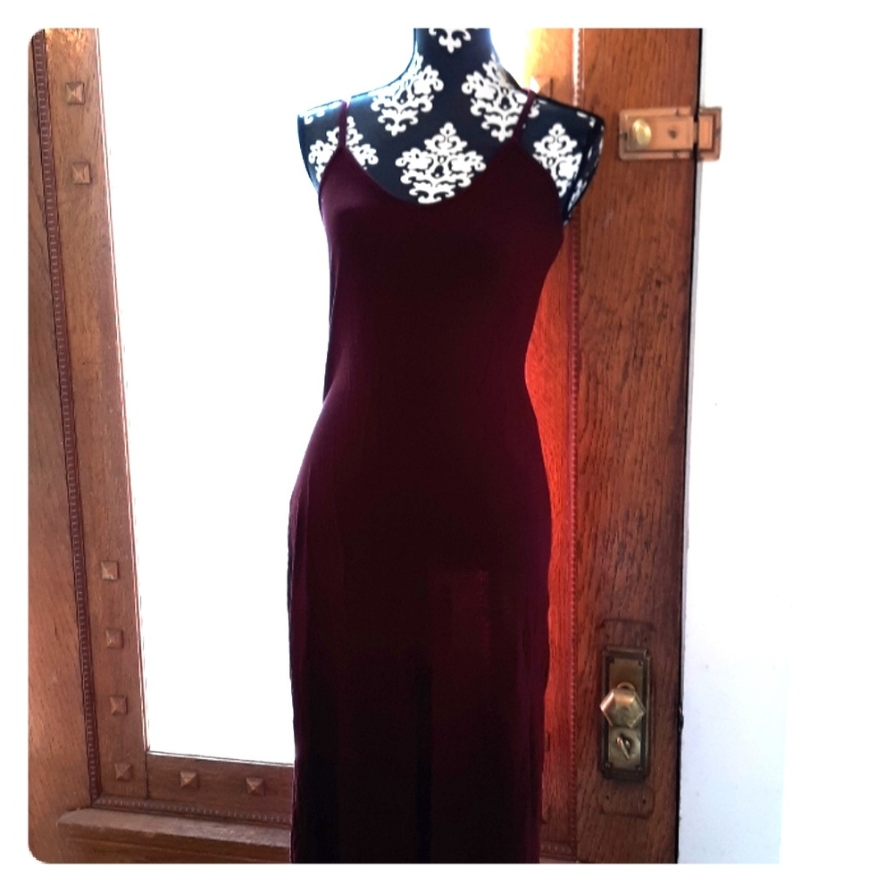 Burgundy lounge dress